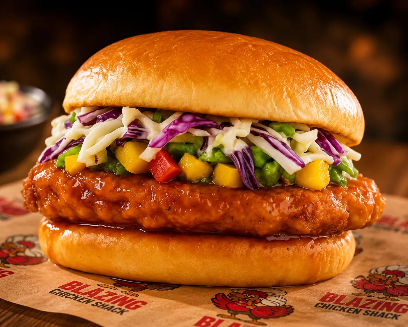 Jammin Jerk Chicken Sando at Blazing Chicken Shack in downtown Winnipeg